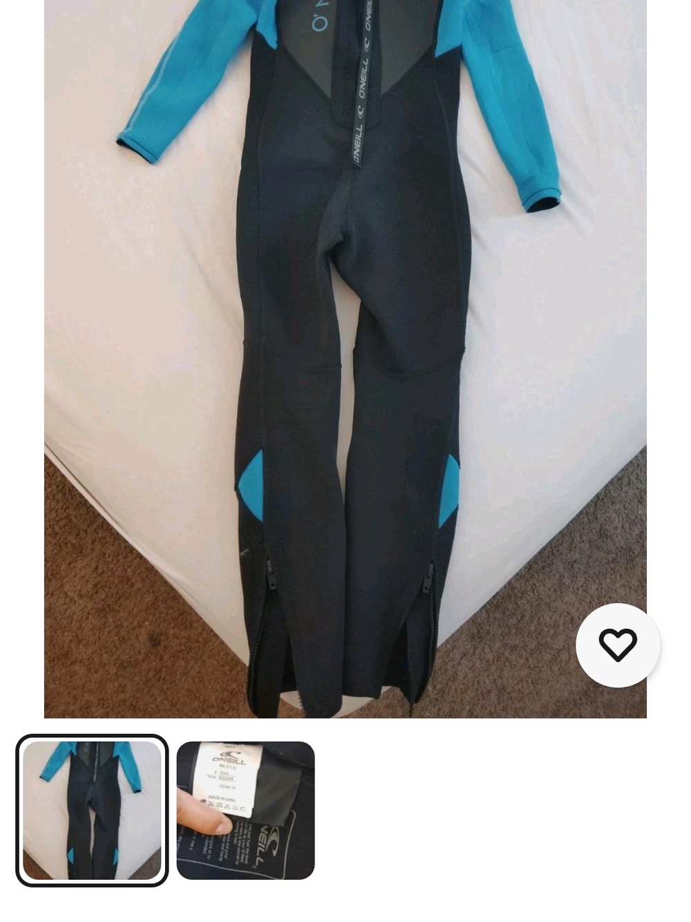 O'Neill  Full Wetsuit in Black and Teal